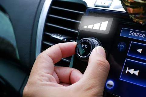 Car Stereo Volume Adjustment Stock Photos