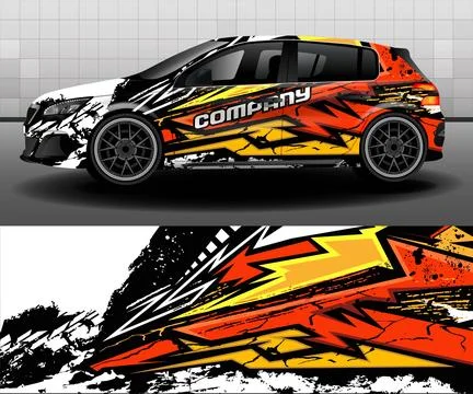 Car sticker design vector Stock Illustration