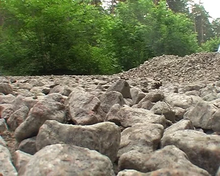 Car on the stone Stock Footage