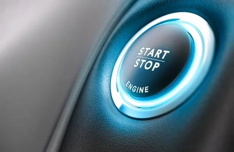 Car Stop Start System 스톡 일러스트