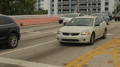 Car stops on red light Stock Footage 63282771
