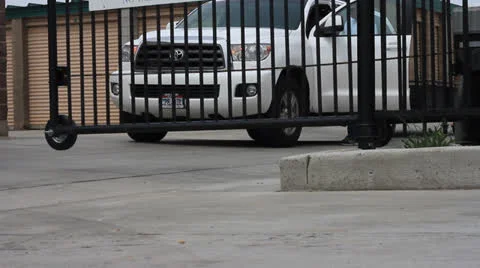 Car at storage unit Stock Footage 23755779