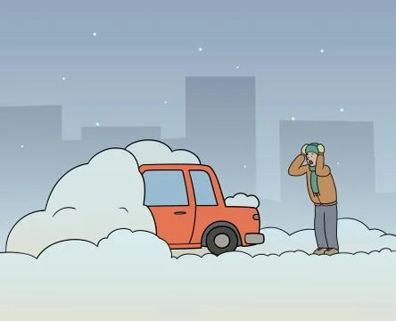 Car stuck イラスト素材