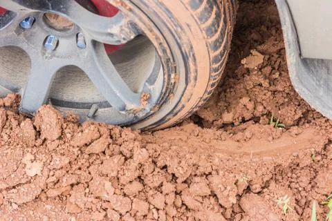 Car stuck in the mud Stock Photos