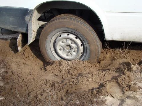 Car is stuck Foto stock