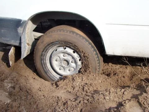 Car is stuck Stock Photos