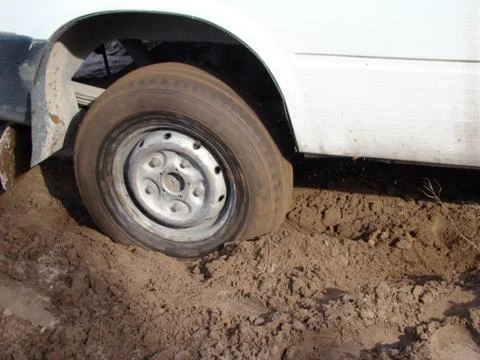 Car is stuck Stock Photos