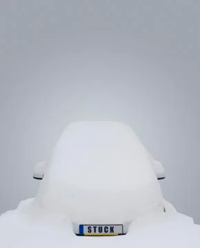 Car stuck in snow Stock-Illustration