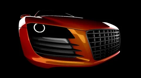 Car in studio with alpha Stock-Footage 7553664