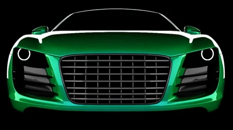 Car in studio with alpha Видео 7556859