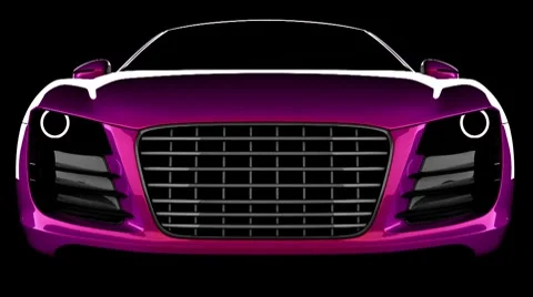 Car in studio with alpha Video stock 7557526