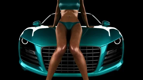 Car in studio with alpha Видео 7562377