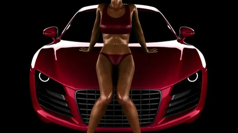 Car in studio with alpha Stock Footage 7567039