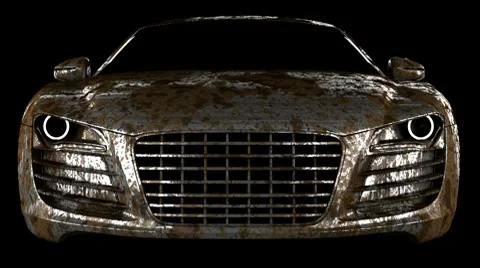 Car in studio with alpha Видео 7571947