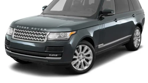 Car in studio Carpathian Gray 2016 Land Rover Range Rover LWB Supercharged Stock Footage 159864902