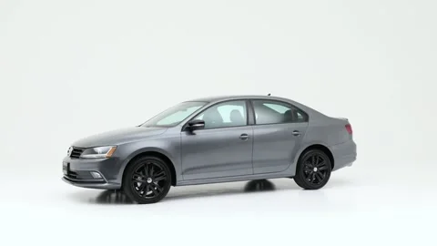 Car in studio Eiger Grey Metallic 2018 Volkswagen Jetta 1.8T SE Sport Stock Footage 159383547