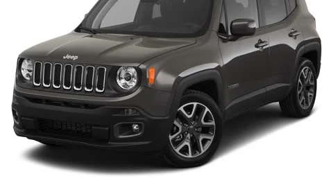 Car in studio Granite Crystal Metallic Clearcoat 2018 Jeep Renegade Latitude Stock Footage 160005252