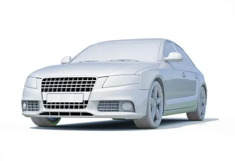 Car in studio Stock Illustration