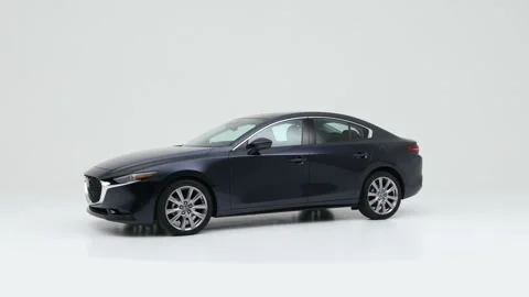 Car in studio Midnight Black Metallic 2019 Mazda MAZDA3 w/ Premium Package Video stock 159378629