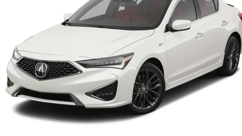 Car in studio Platinum White Pearl 2019 Acura ILX Premium and A-Spec Package Video stock 160051810