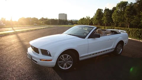 Car at sunset Stock Footage 78556374