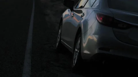 Car at sunset tilt Vídeos de archivo 53284820