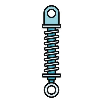 Car suspension shock absorber spring icon design Stock Illustration