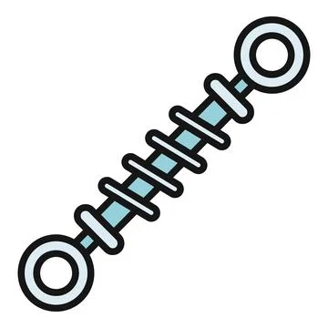 Car suspension shock absorber with spring vector illustration Stock Illustration