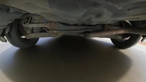 Car Suspension System When Driving Wide Angle Fast Motion Stock Footage 133988429