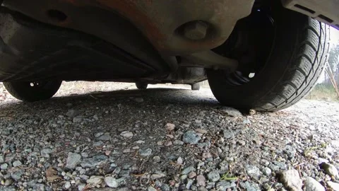 Car Suspension System When Turning and Driving Wide Angle View Video stock 133988610