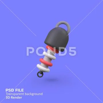 Car suspensions isolated 3d render icon illustration PSD Template