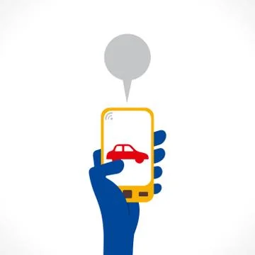 Car symbol or apps display in mobile concept vector Stock Illustration