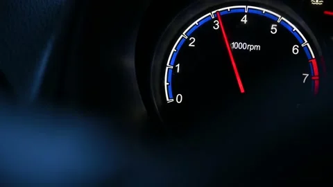 Car tachometer closeup Stock Footage 162961478