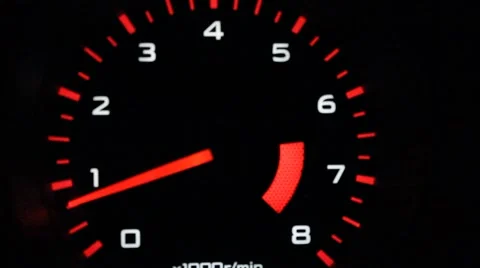 Car Tachometer Engine Starting Vidéo 54720355