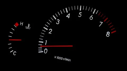 A Car Tachometer Stock Footage 71147551