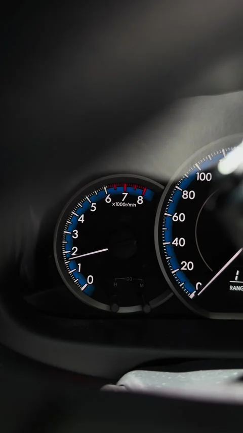 Car Tachometer Needle Moving Видео 343892326