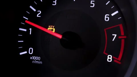 Car Tachometer Needle Revving Up And Down Stock Footage 334358706