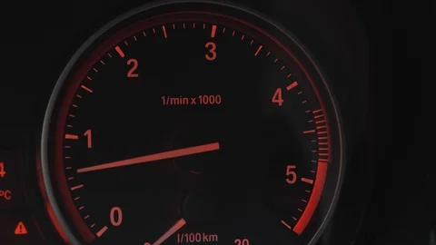 Car tachometer shows engine speed Stock Footage 108395729