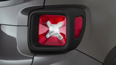 Car tail light Granite Crystal Metallic Clearcoat 2019 Jeep Renegade Latitude Video stock 160073162