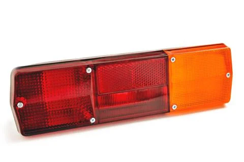 Car tail light, multi-section truck tail light, auto part, car detail white b Stock Photos