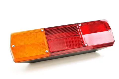 Car tail light, multi-section truck tail light, auto part, car detail white b Stock Photos