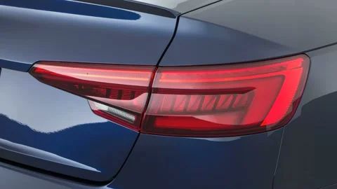 Car tail light Navarra Blue Pearl Effect 2018 Audi S4 Premium Plus 3.0 TFSI Stock Footage 159942580