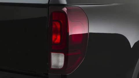 Car tail light Night Hawk Black Pearl 2020 Honda Ridgeline Sport pickup crew Stock Footage 160110074