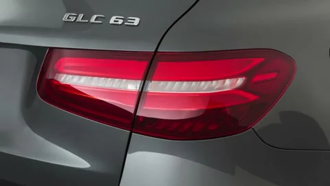Car tail light Selenite Grey Metallic 2019 Mercedes-Benz GLC-Class AMG GLC 63 Stock Footage 160054620