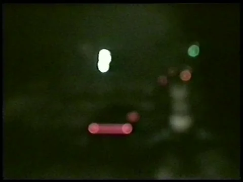 Car Tail Lights On Night Road Stock Footage 336301397