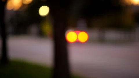 Car taillights. Blurred image light bokeh Stock Footage 106783349