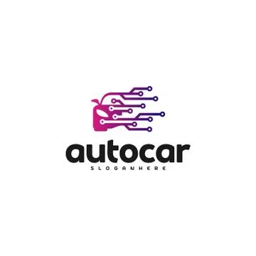 Car Tech Logo Template Design Vector. Auto car logo tech Illustrazione stock