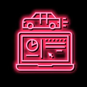 Car test computer program color icon vector illustration Stock Illustration