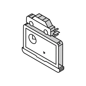 Car test computer program isometric icon vector illustration イラスト素材
