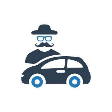 Car Theft Icon Stock Illustration